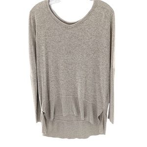 So Oversized Long Sleeves Cozy Tunic Sweater Beige XS